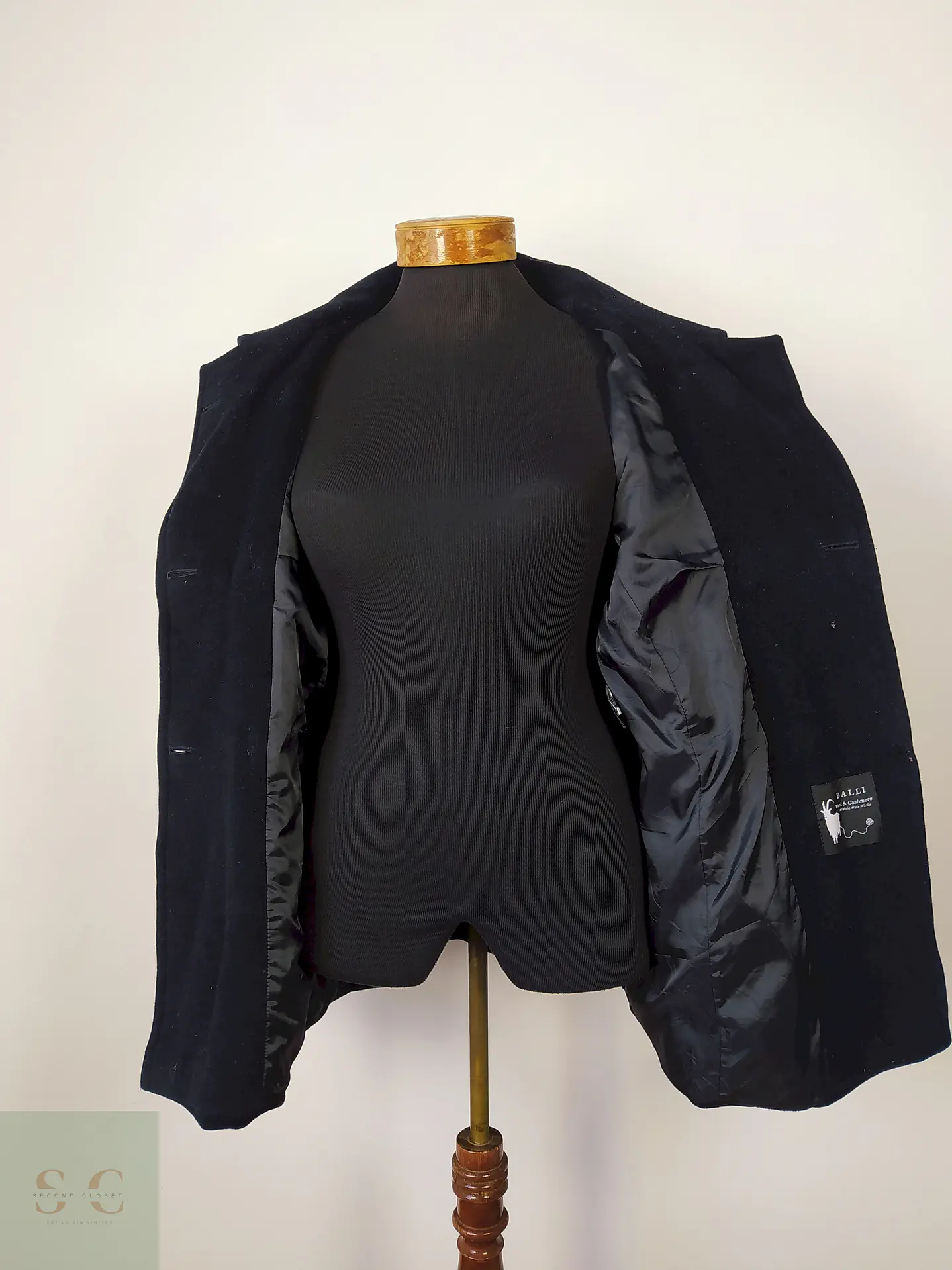 Abrigo lana y cashmere mujer Fuchs Schimitt azul Talla M 4