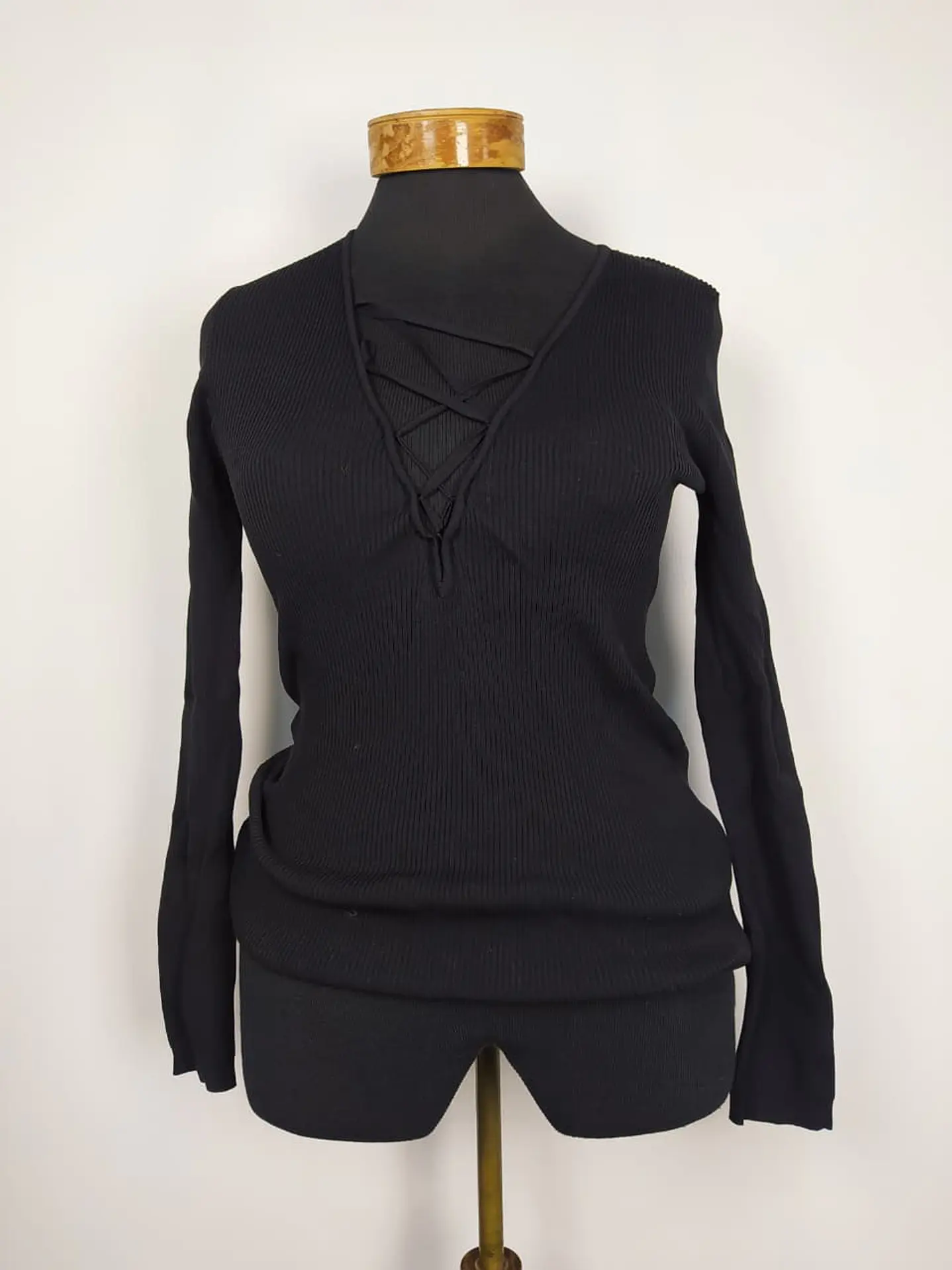 Sueter mujer ZARA TALLA M negro polera 1