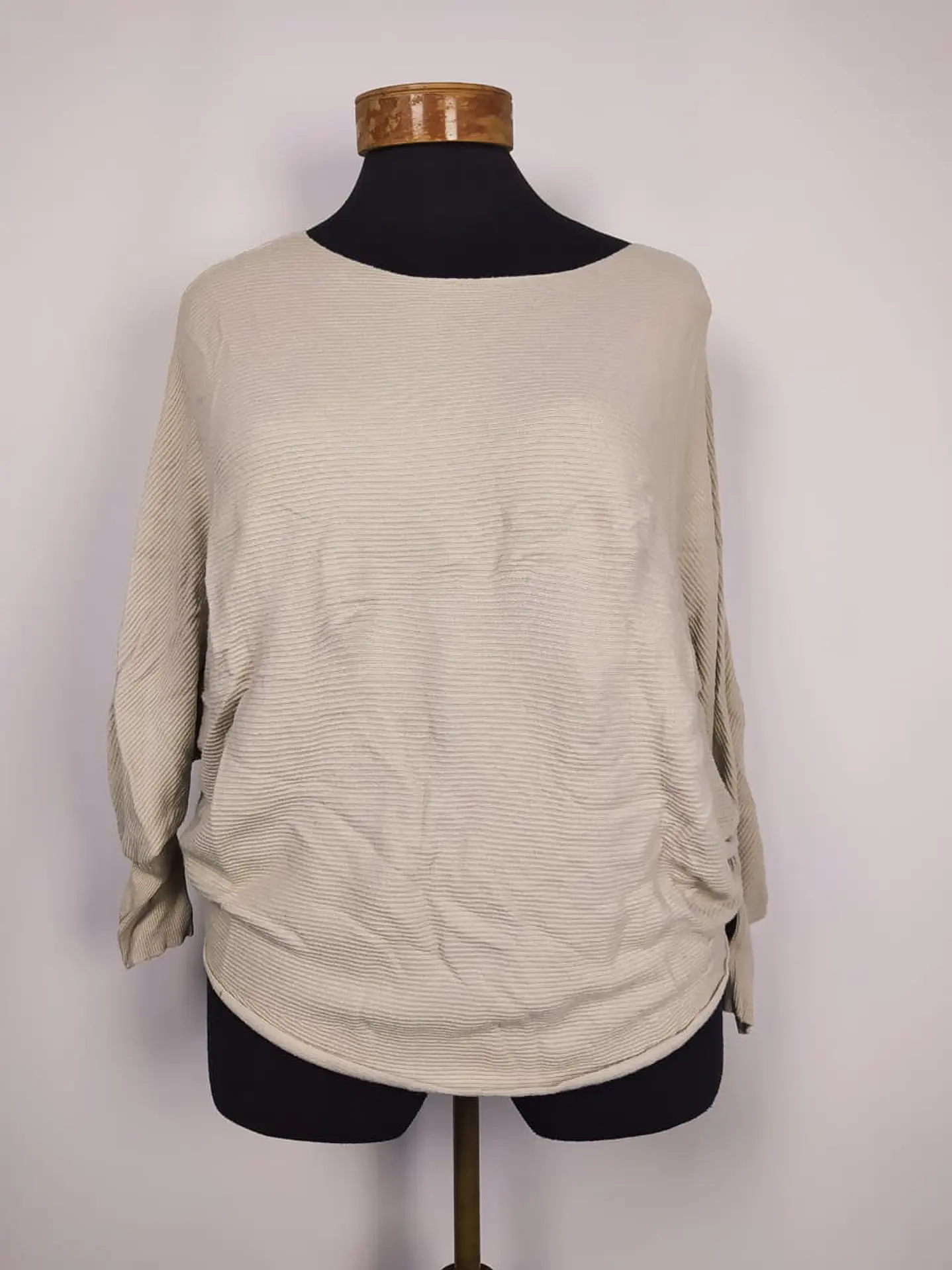Sueter mujer ligero polera TALLA M beige 1