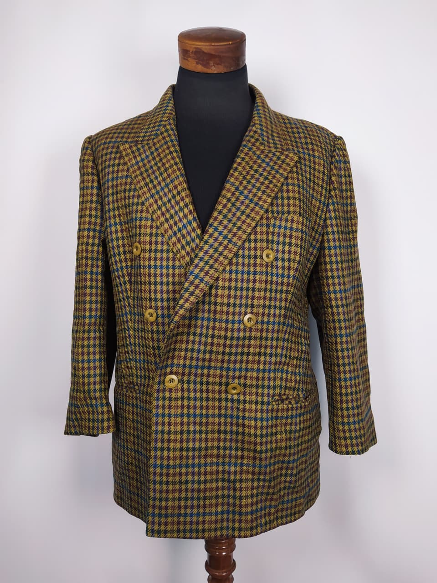 Chaqueta Cruzada Talla ML Lana Pata de Gallo 1