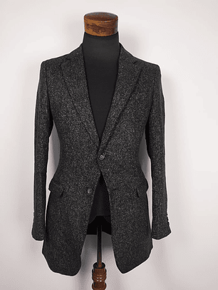 Chaqueta Hombre Talla S Slim Fit Plomo Lana 