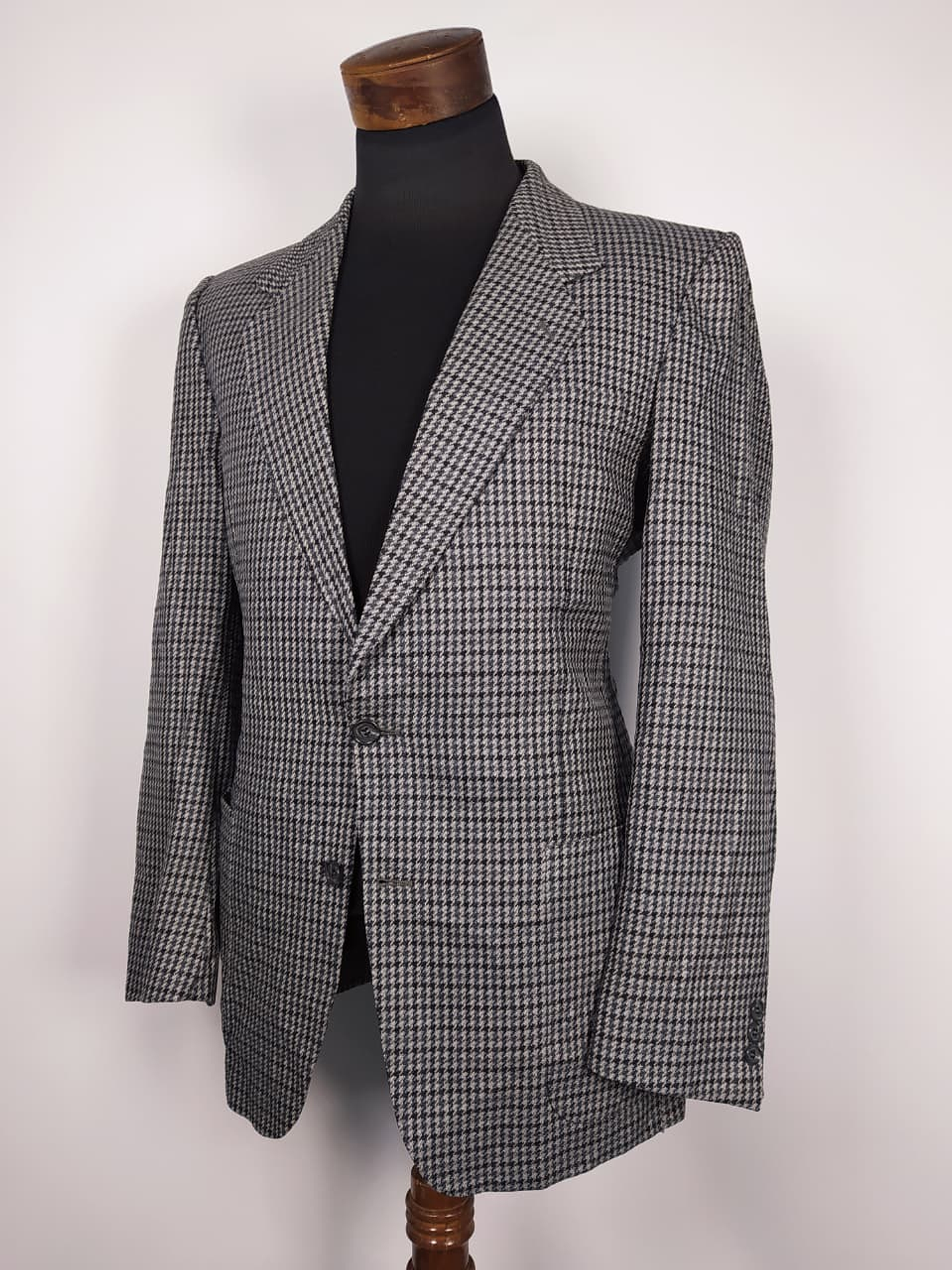 Chaqueta Hombre Talla ML Lana Pata de Gallo  1