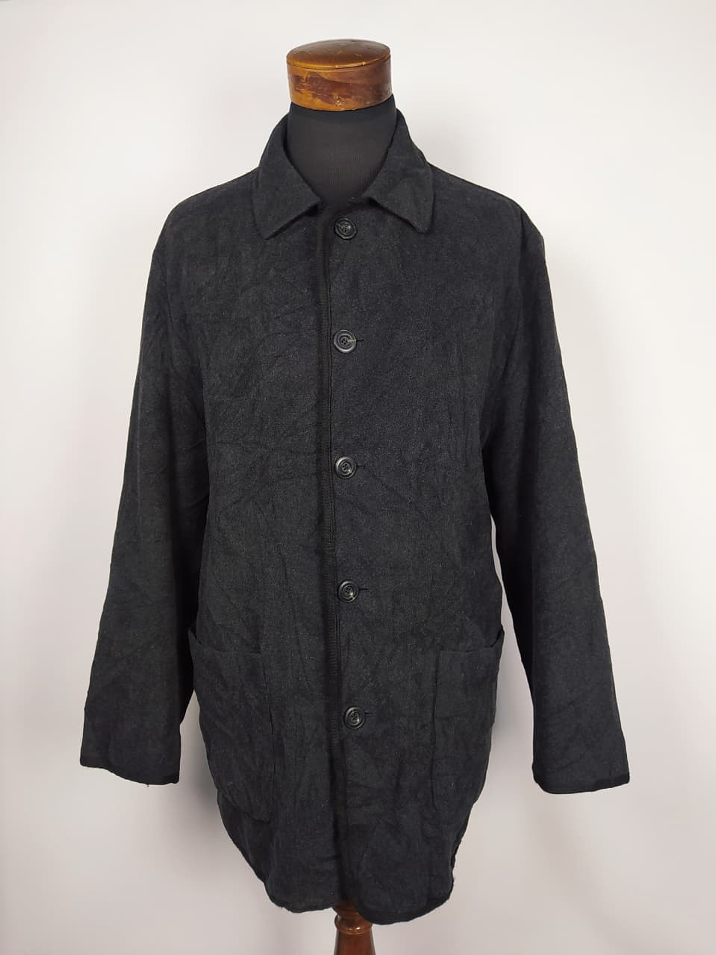 Abrigo Ligero Hombre Talla LXL Stones Plomo Lana 1