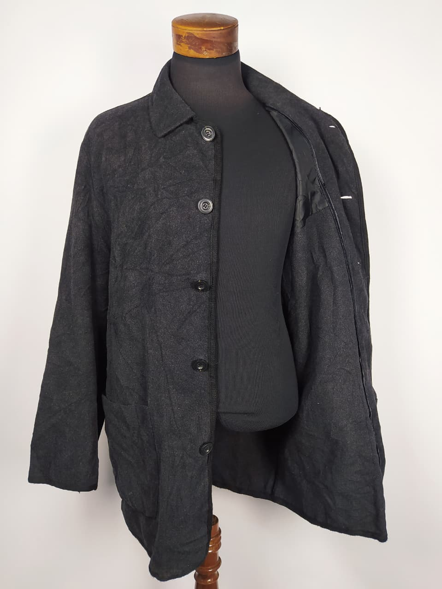 Abrigo Ligero Hombre Talla LXL Stones Plomo Lana 2