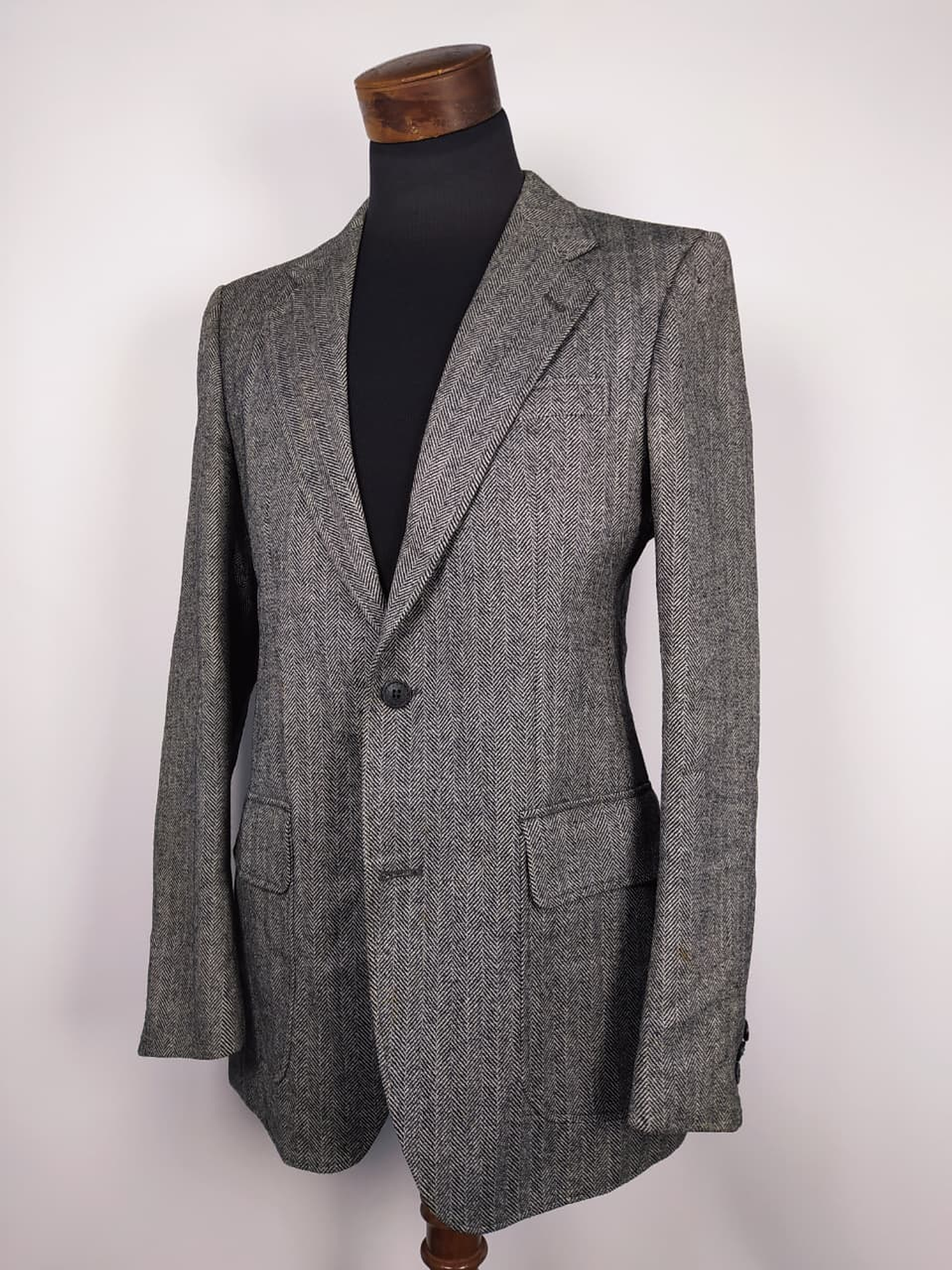 Chaqueta Hombre Talla SM Plomo Lana Espiga 1