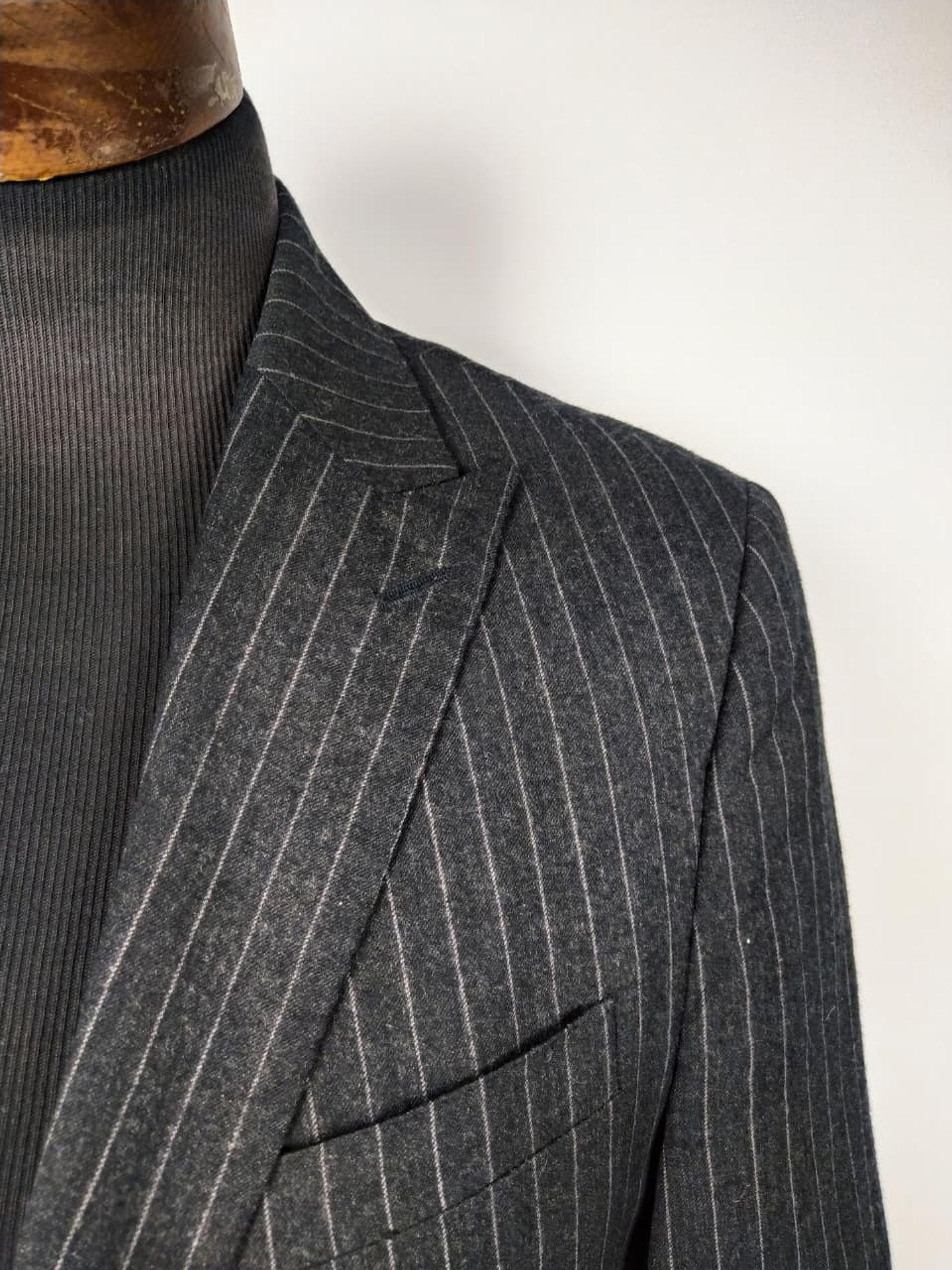 Chaqueta Hombre Talla SM F&F Lana Plomo Rayas  3