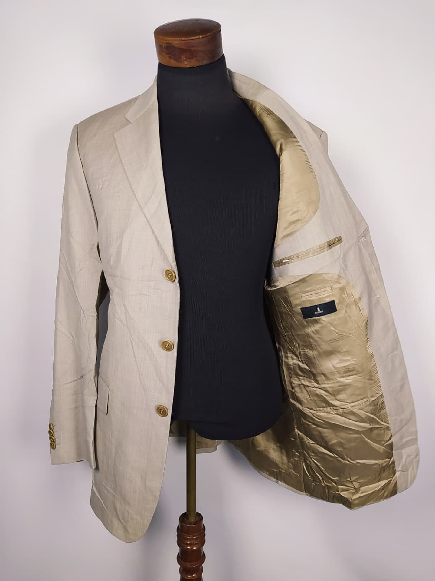 Chaqueta Hombre Talla L Microwool Ligero Beige 2
