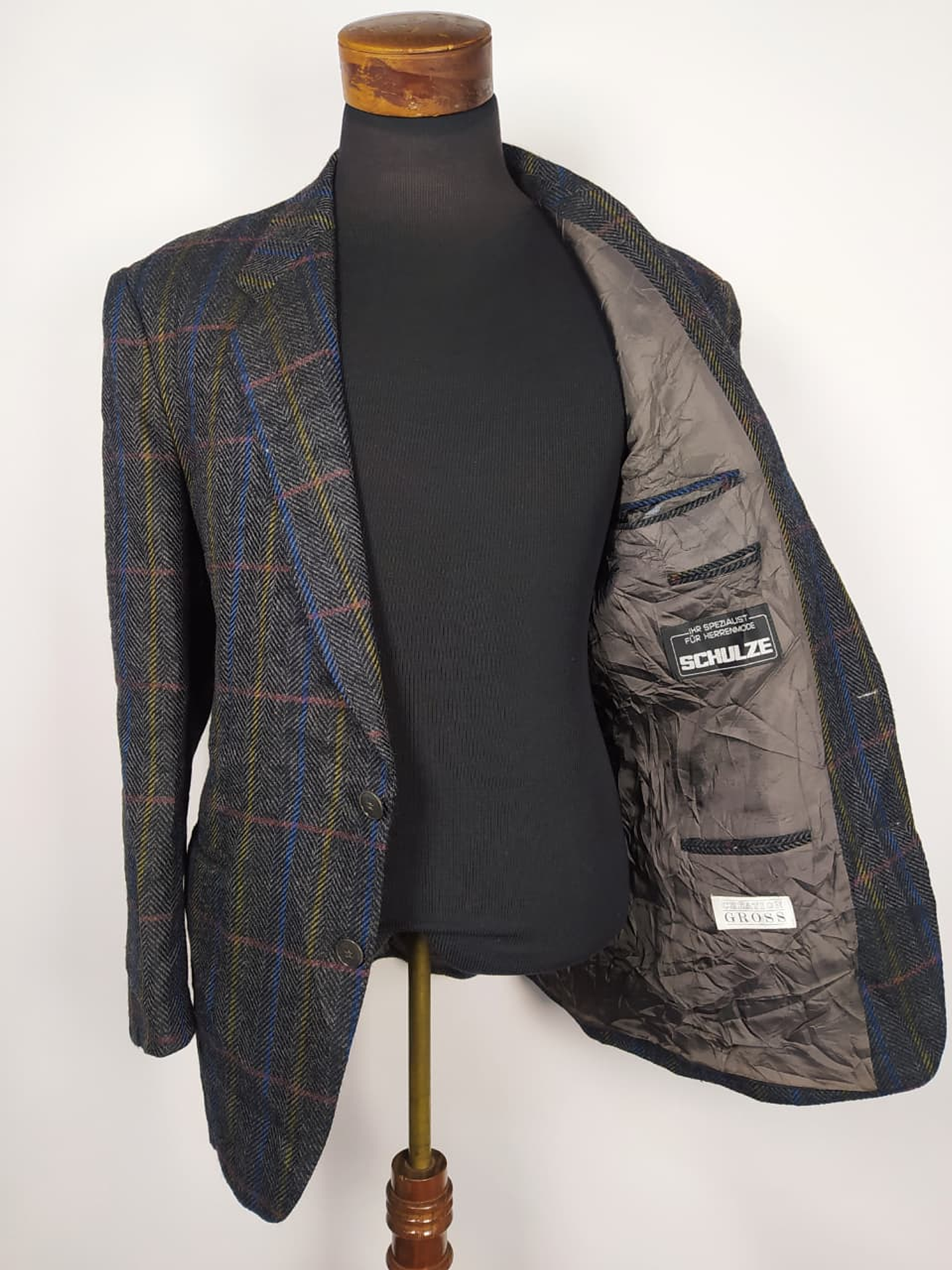 Chaqueta Hombre Talla XL Lana Tweed  2