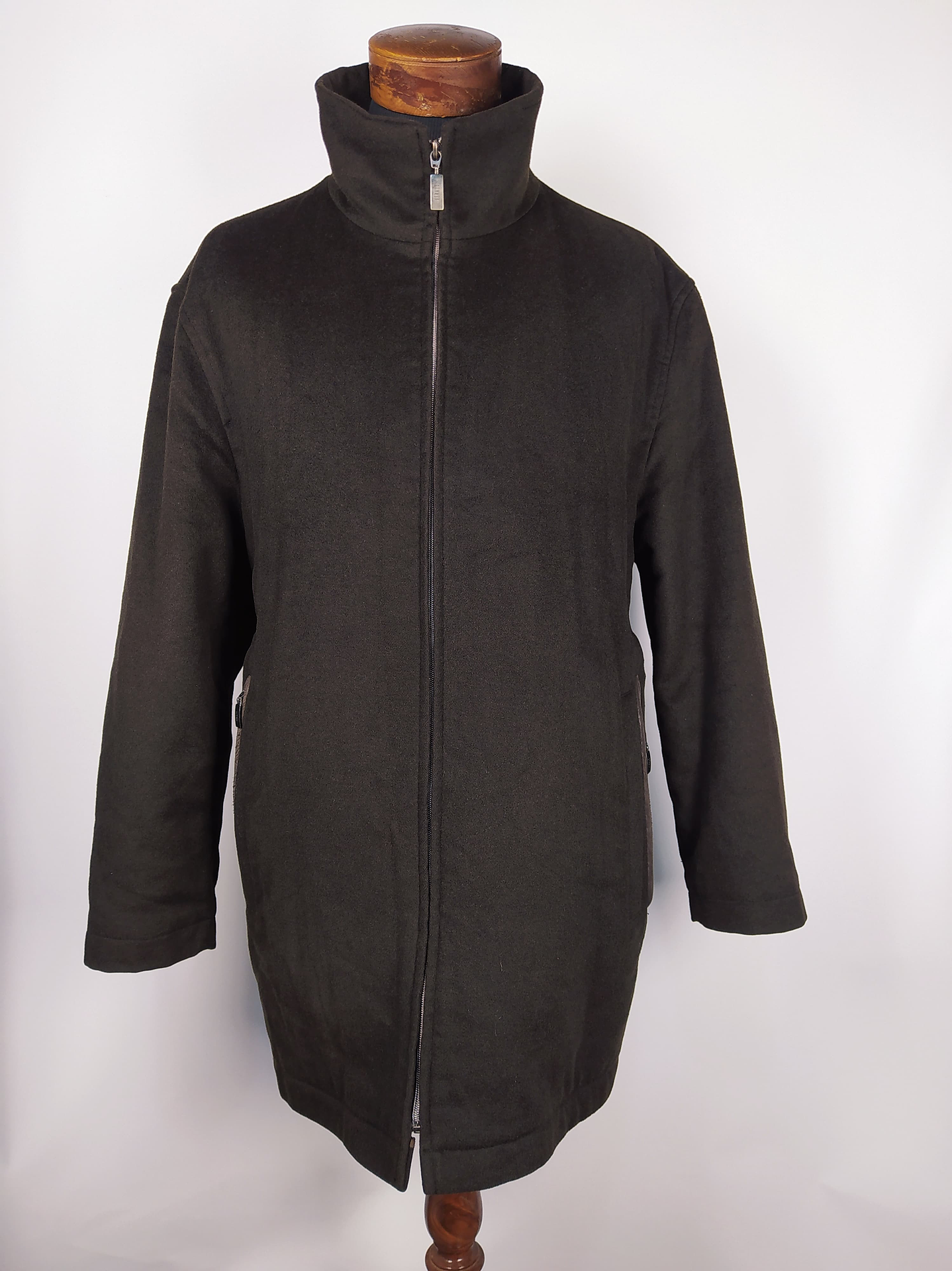 Abrigo Pura Lana Chaquetón FERAUD Café Talla LXL 4