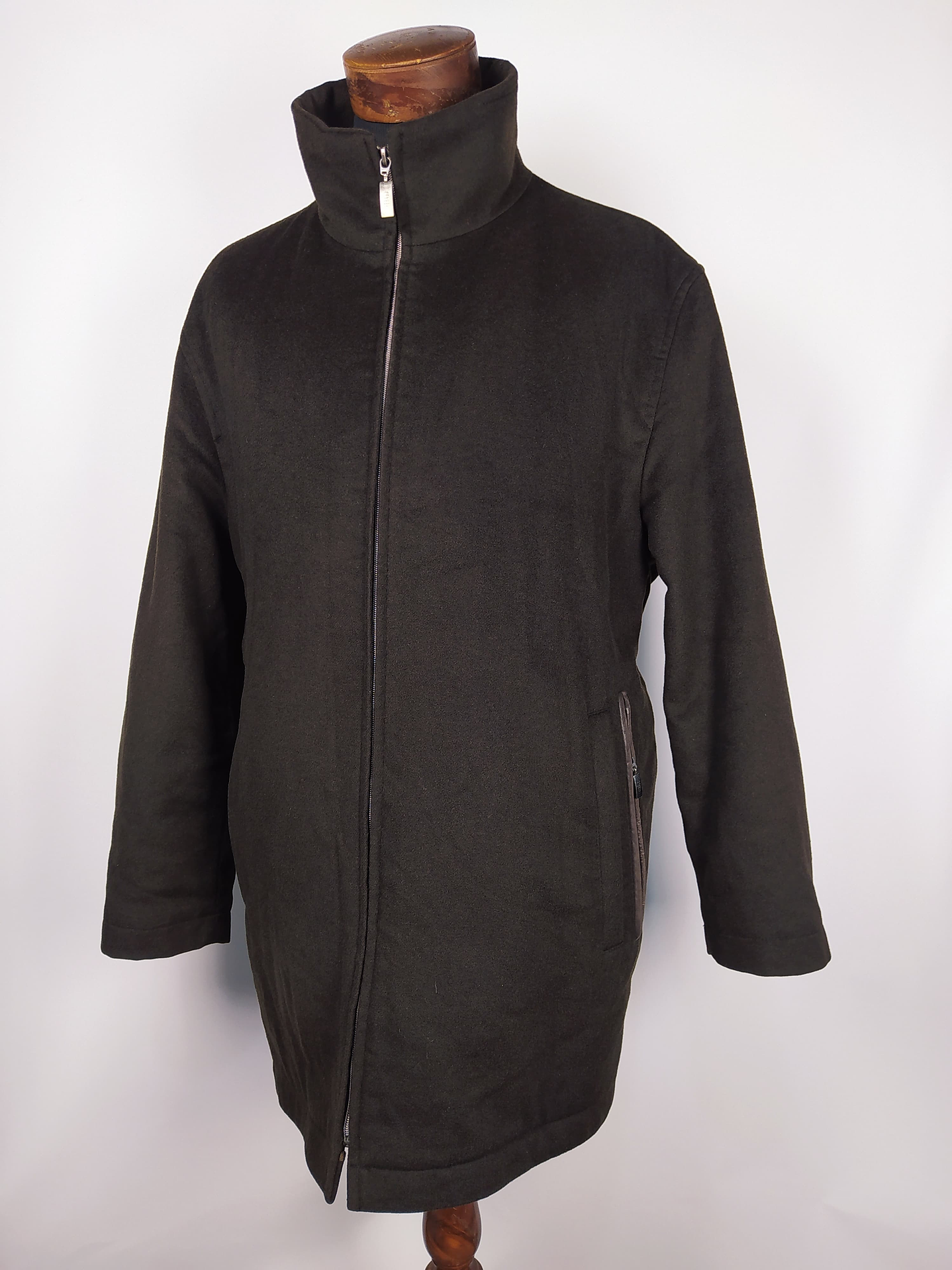 Abrigo Pura Lana Chaquetón FERAUD Café Talla LXL 6