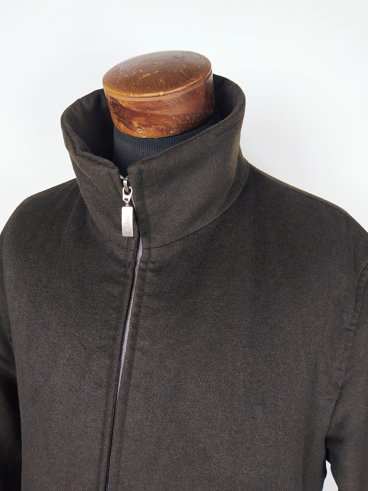 Abrigo Pura Lana Chaquetón FERAUD Café Talla LXL 8