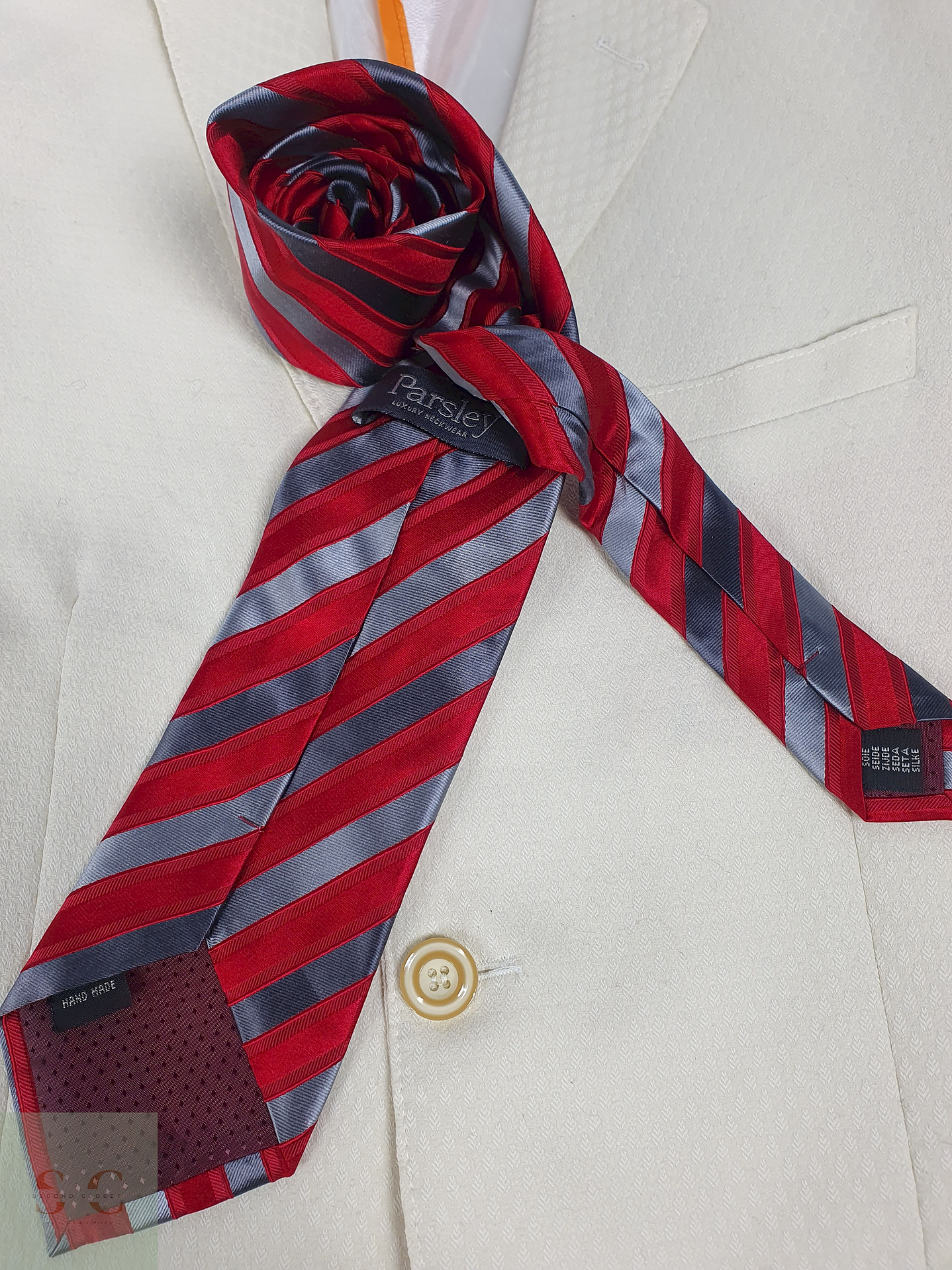 Corbata Parsie Premium Colección Second Closet Seda 1