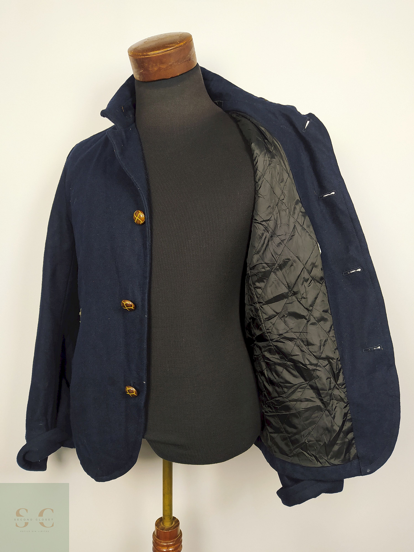 CHAQUETA TALLA S LANA AZUL  3