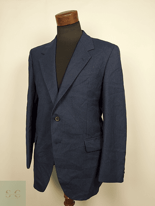 BLAZER AZUL RAYAS LANA VIRGEN Talla  ML