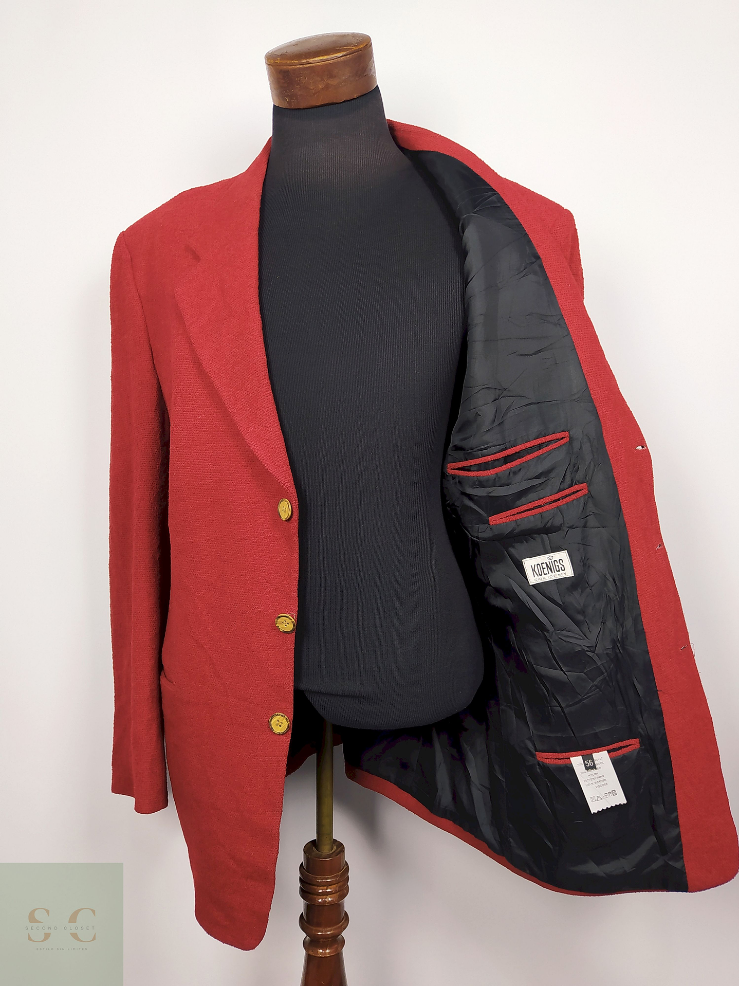 BLAZER KOENIGS 70 LANA VIRGEN Y POLIAMIDA Talla XXL 2