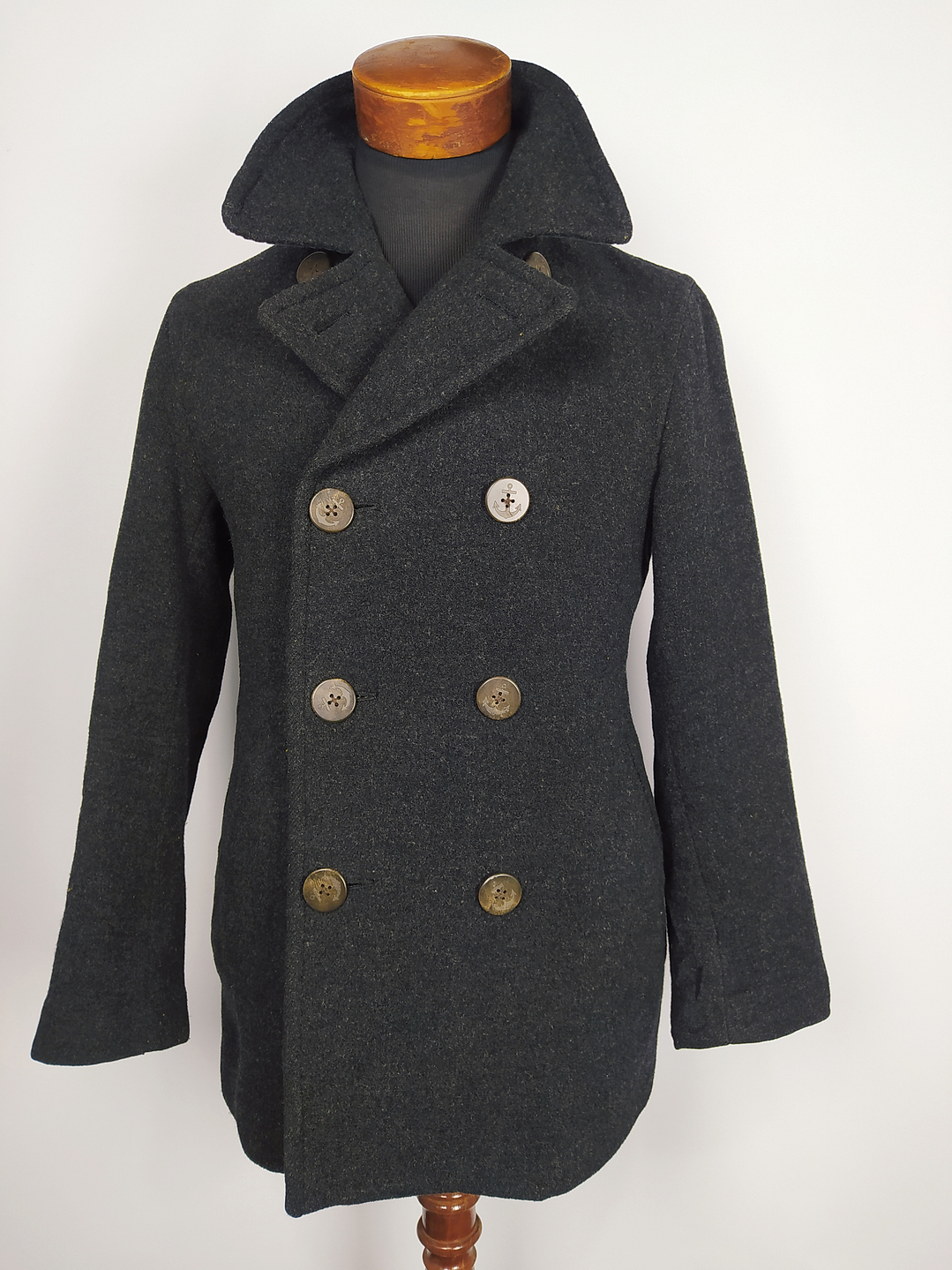 Abrigo Uniqlo Japan TALLA SM – Peacoat Clásico Doble Abotonadura 2