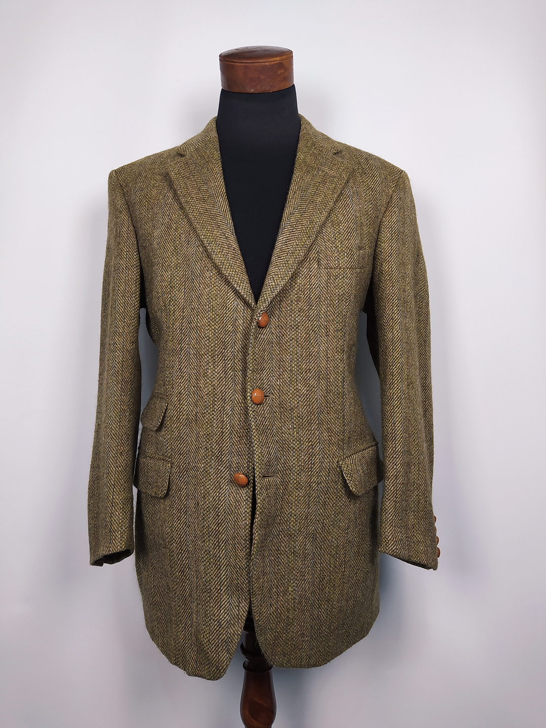 Chaqueta lana virgen mohair Magee DONEGAL MIST · HANDWOVEN lujo exclusivo TALLA ML 2