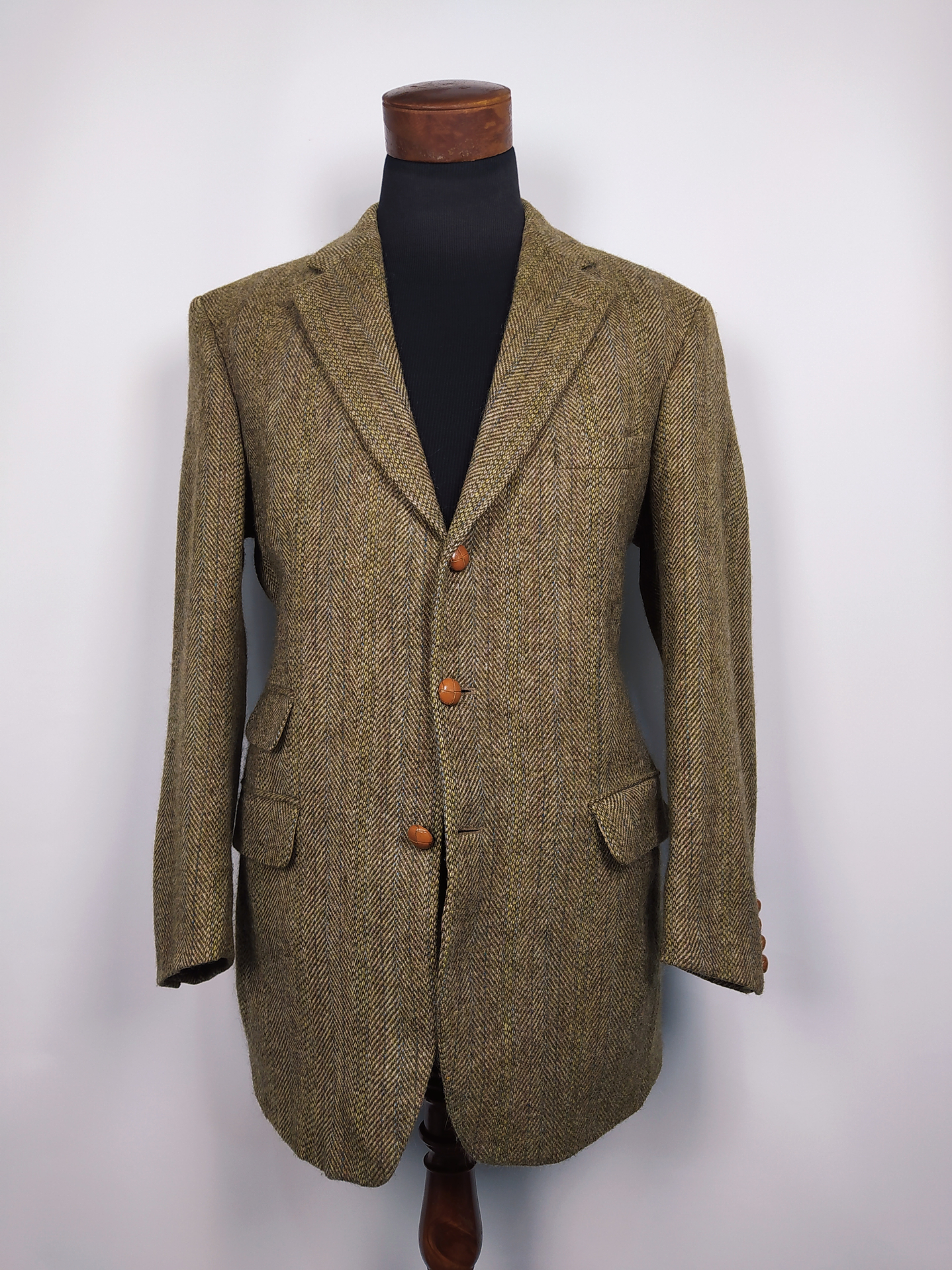 Chaqueta lana virgen mohair Magee DONEGAL MIST · HANDWOVEN lujo exclusivo TALLA ML 1