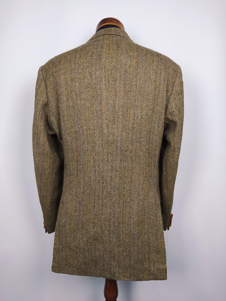 Chaqueta lana virgen mohair Magee DONEGAL MIST · HANDWOVEN lujo exclusivo TALLA ML 8