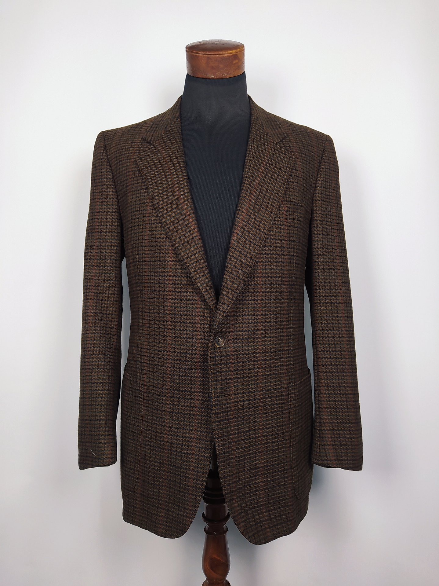 Ermenegildo Zegna Lana & Cashmere Houndstooth – Pieza de Colección 90s – Última Unidad Talla ML 2