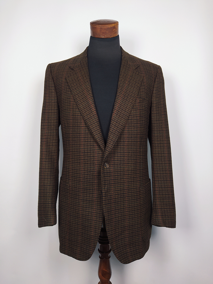 Ermenegildo Zegna Lana & Cashmere Houndstooth – Pieza de Colección 90s – Última Unidad Talla ML 2