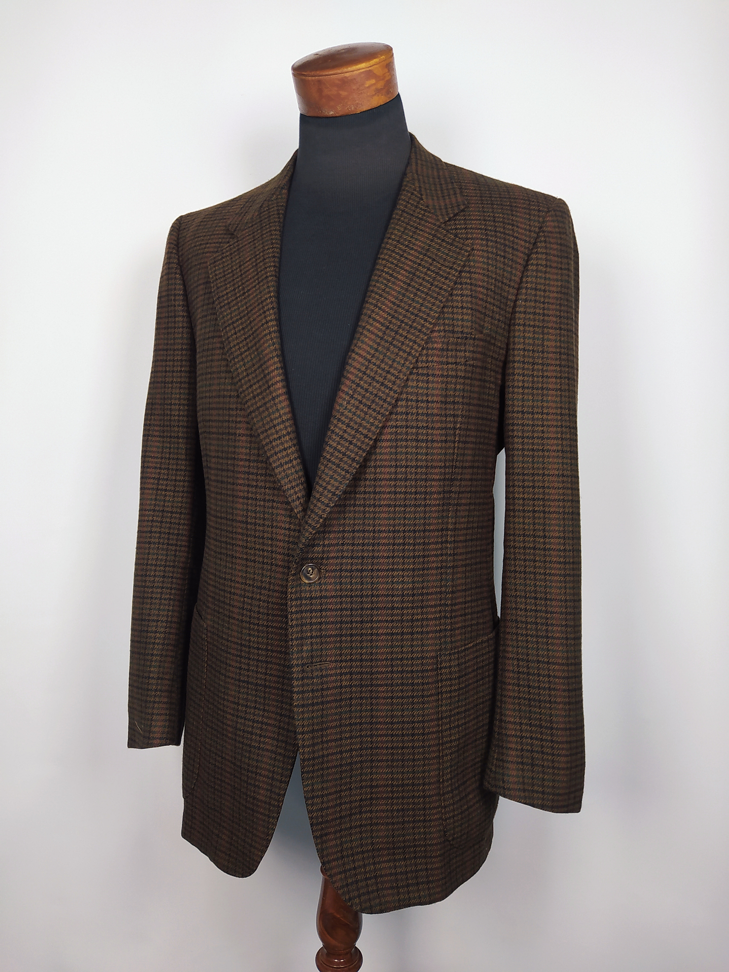 Ermenegildo Zegna Lana & Cashmere Houndstooth – Pieza de Colección 90s – Última Unidad Talla ML 1
