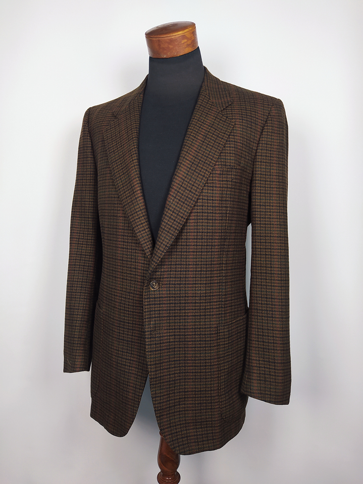 Ermenegildo Zegna Lana & Cashmere Houndstooth – Pieza de Colección 90s – Última Unidad Talla ML 1