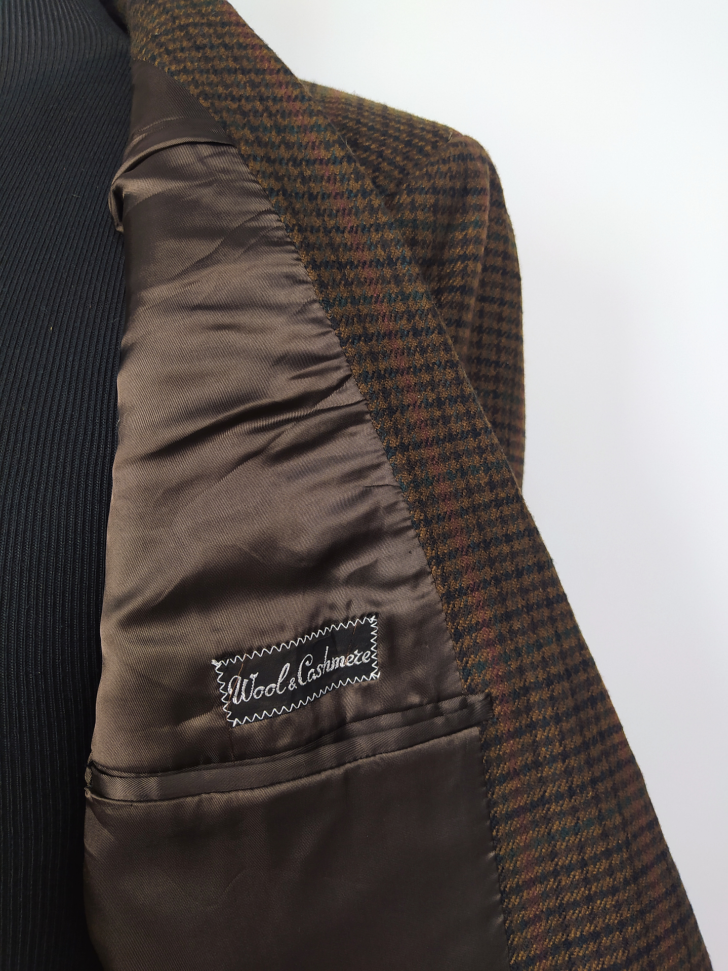 Ermenegildo Zegna Lana & Cashmere Houndstooth – Pieza de Colección 90s – Última Unidad Talla ML 5