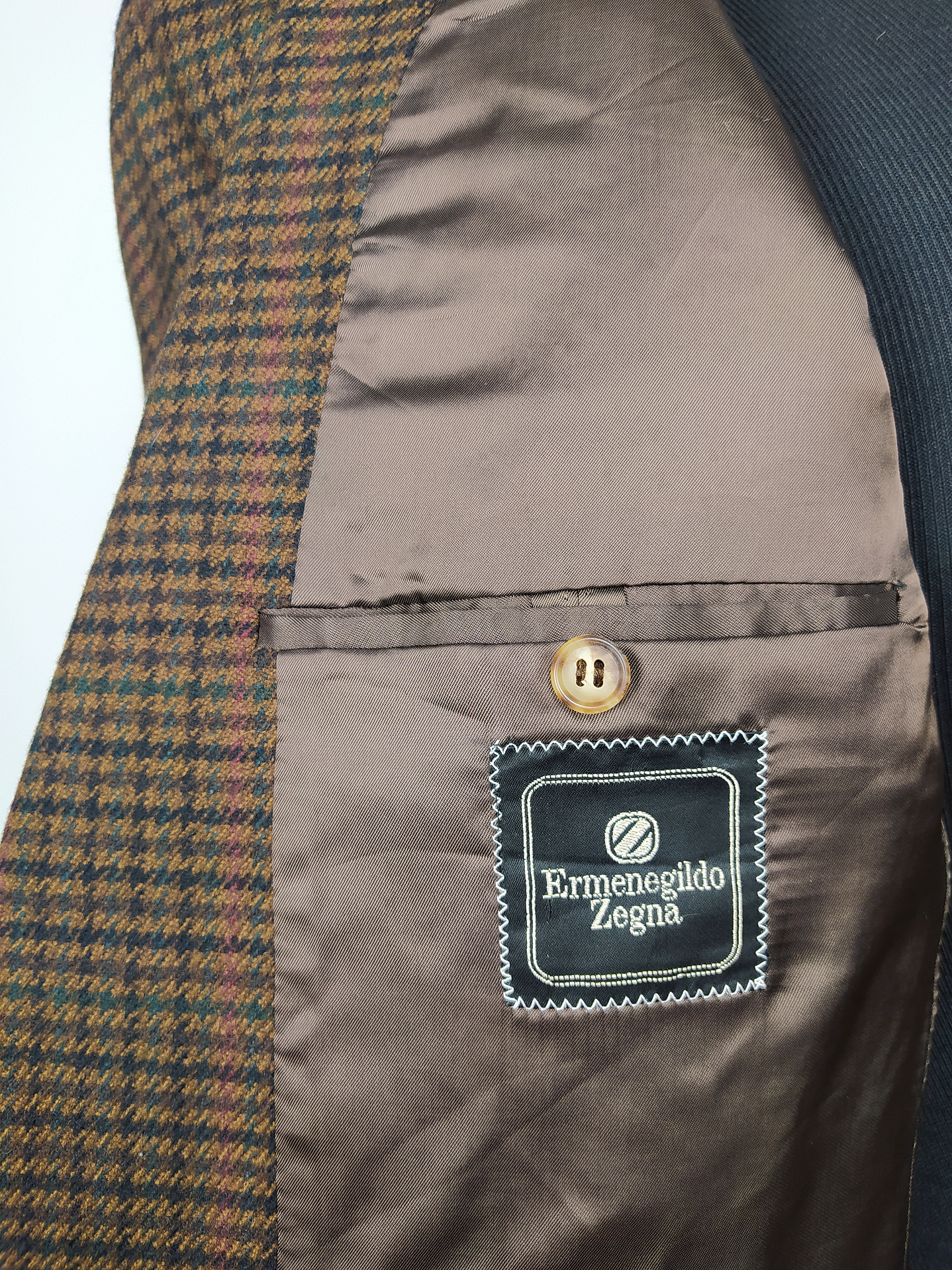 Ermenegildo Zegna Lana & Cashmere Houndstooth – Pieza de Colección 90s – Última Unidad Talla ML 6