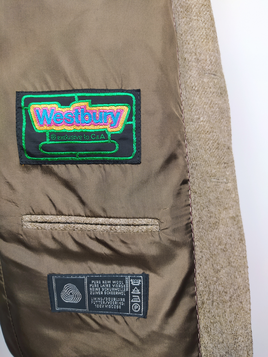 Chaqueta pura lana virgen blazer Westbury cafe lujo TALLA M  5