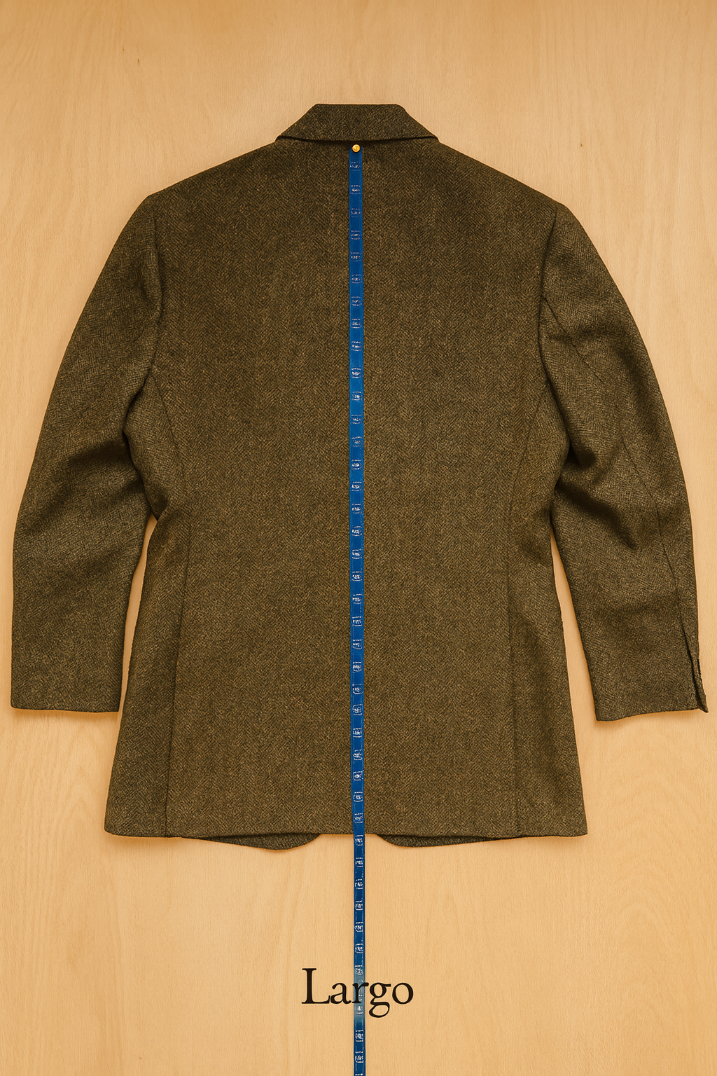 Esquema de medición de largo en blazer