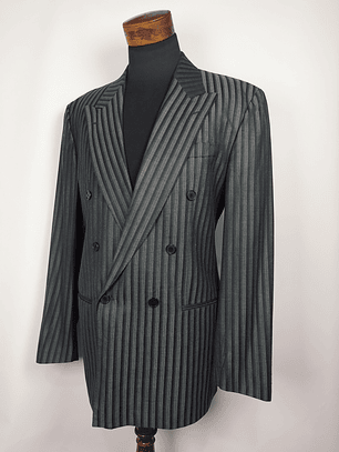 Blazer Roy Robson – Raya diplomática plomo negro – Talla LXL