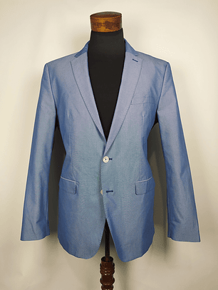 Blazer Zara Man – Celeste brillante estructurado – Talla ML