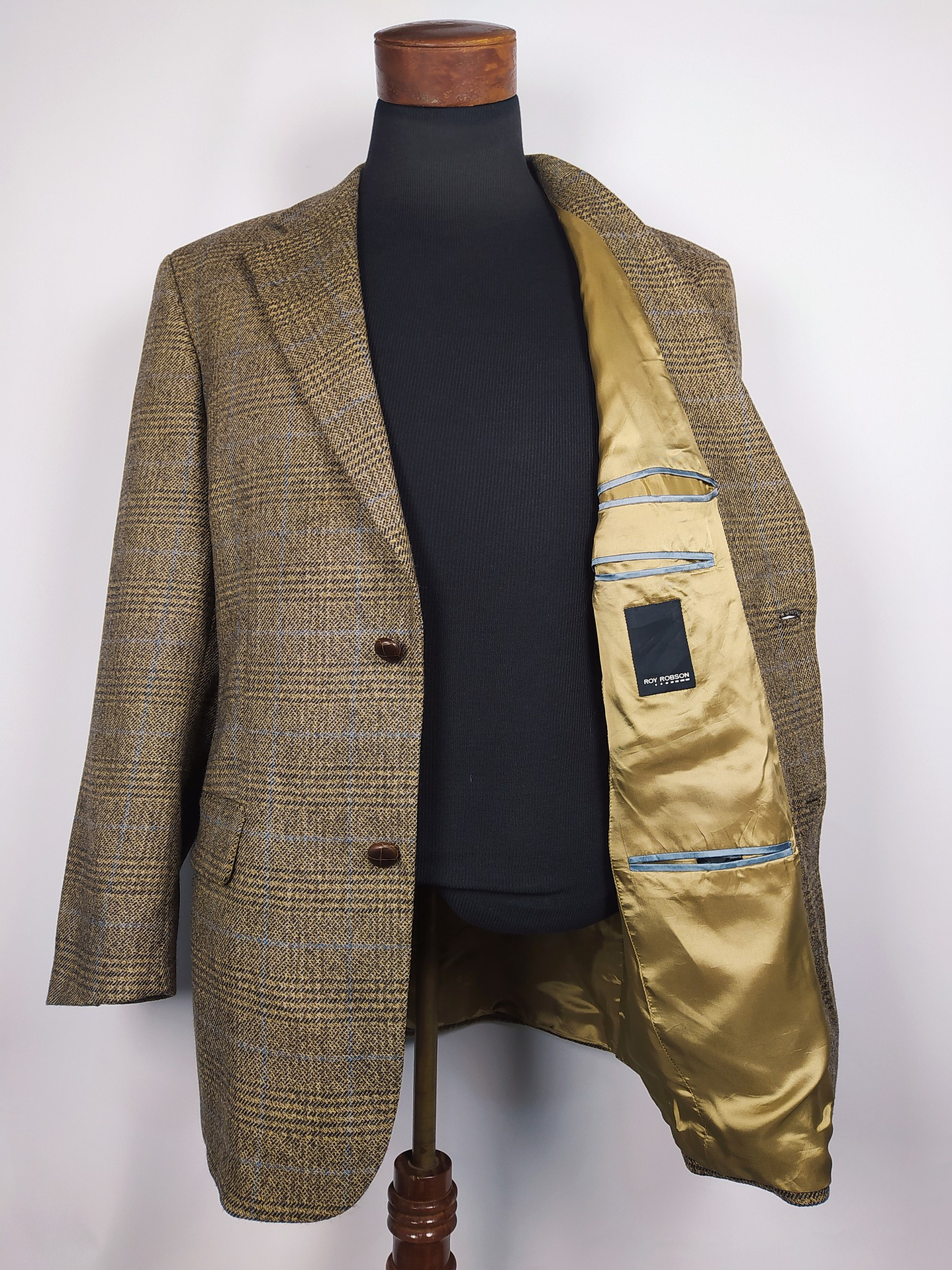 Blazer Roy Robson – Café con botones cuero – Talla L 3