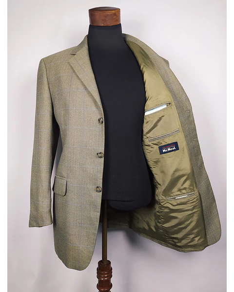 Veston chaqueta elegante MC Neal – Beige espiga herringbone – Talla ML