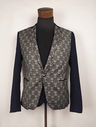 Blazer DIXX – Negro lana/poliéster – Talla S