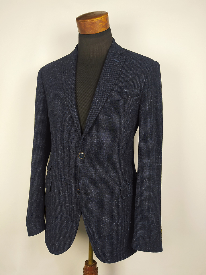 Blazer Carl Gross – Azul microcuadro – Talla M 2