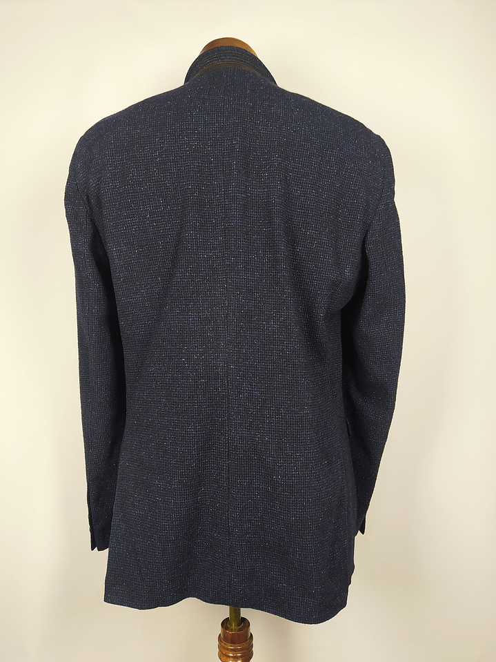 Blazer Carl Gross – Azul microcuadro – Talla M 5