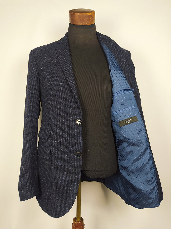 Blazer Carl Gross – Azul microcuadro – Talla M 6
