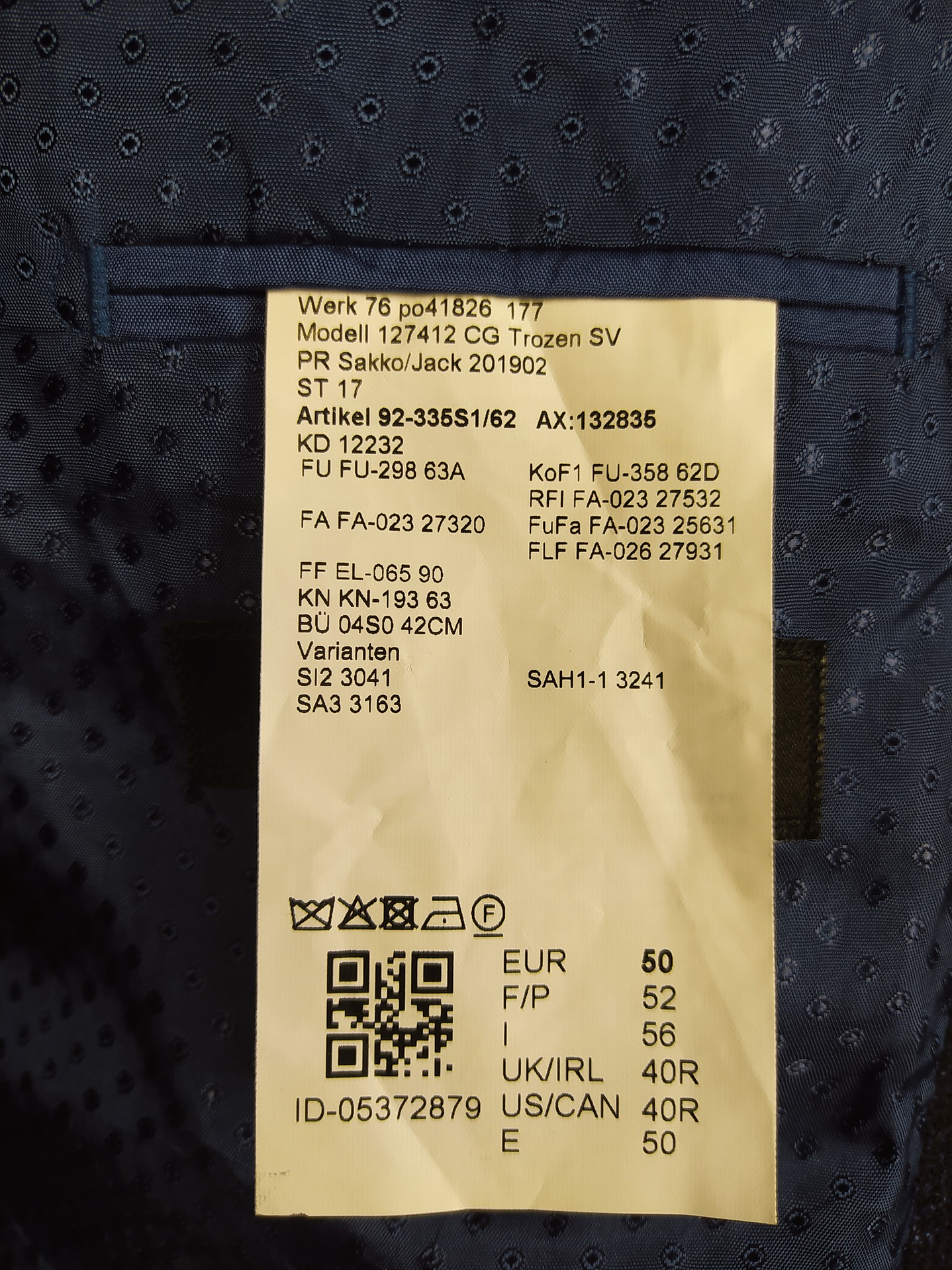 Blazer Carl Gross – Azul microcuadro – Talla M 7