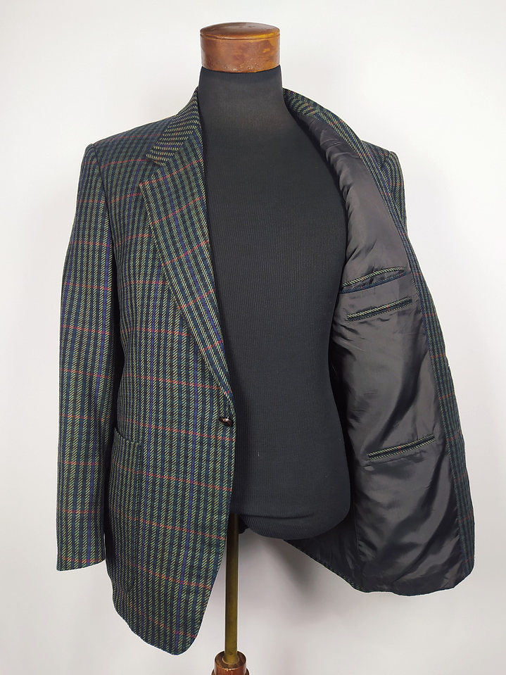 Blazer Sin marca – Verde botón cuero – Talla M 2