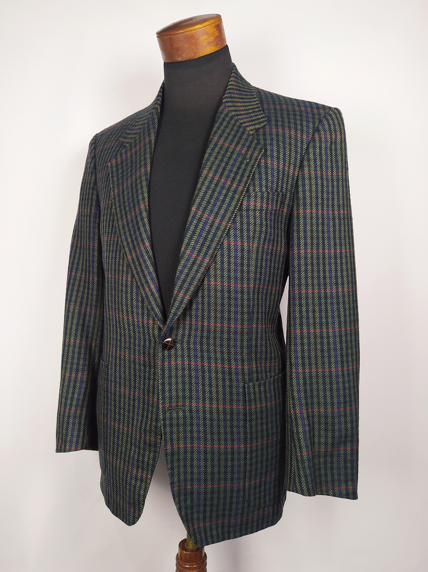 Blazer Sin marca – Verde botón cuero – Talla M 1