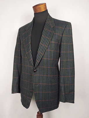 Blazer Sin marca – Verde botón cuero – Talla M