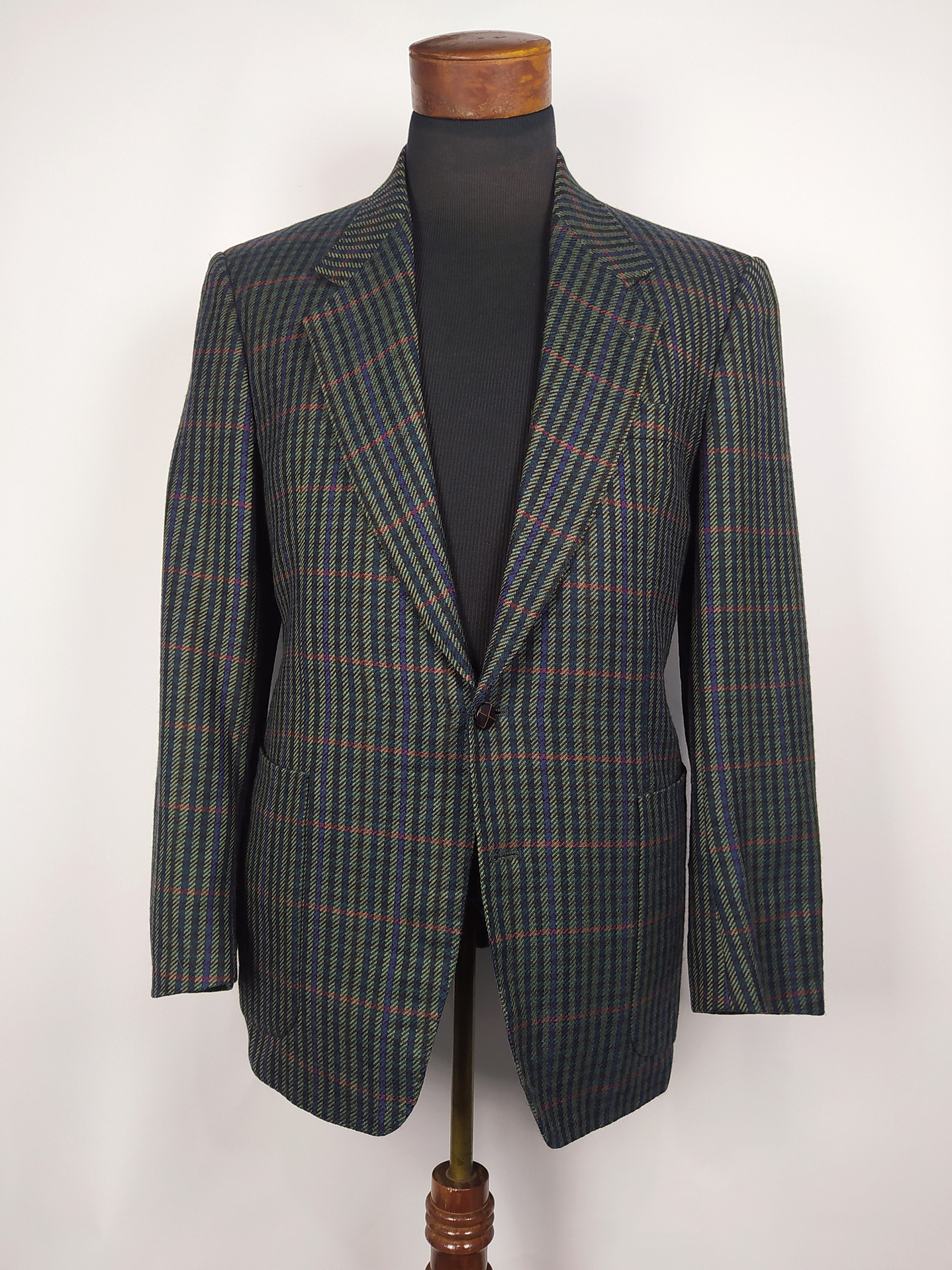 Blazer Sin marca – Verde botón cuero – Talla M 3