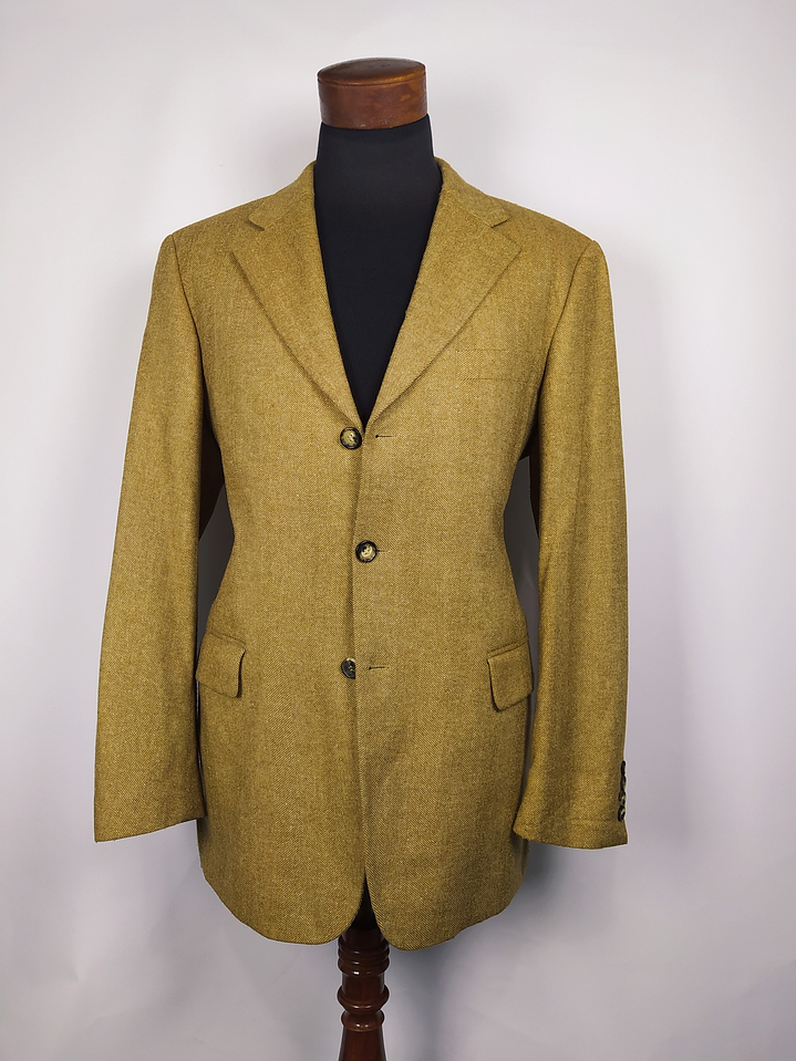 Blazer Hugo Boss – Camel espiga mezcla fina – Talla LXL 5