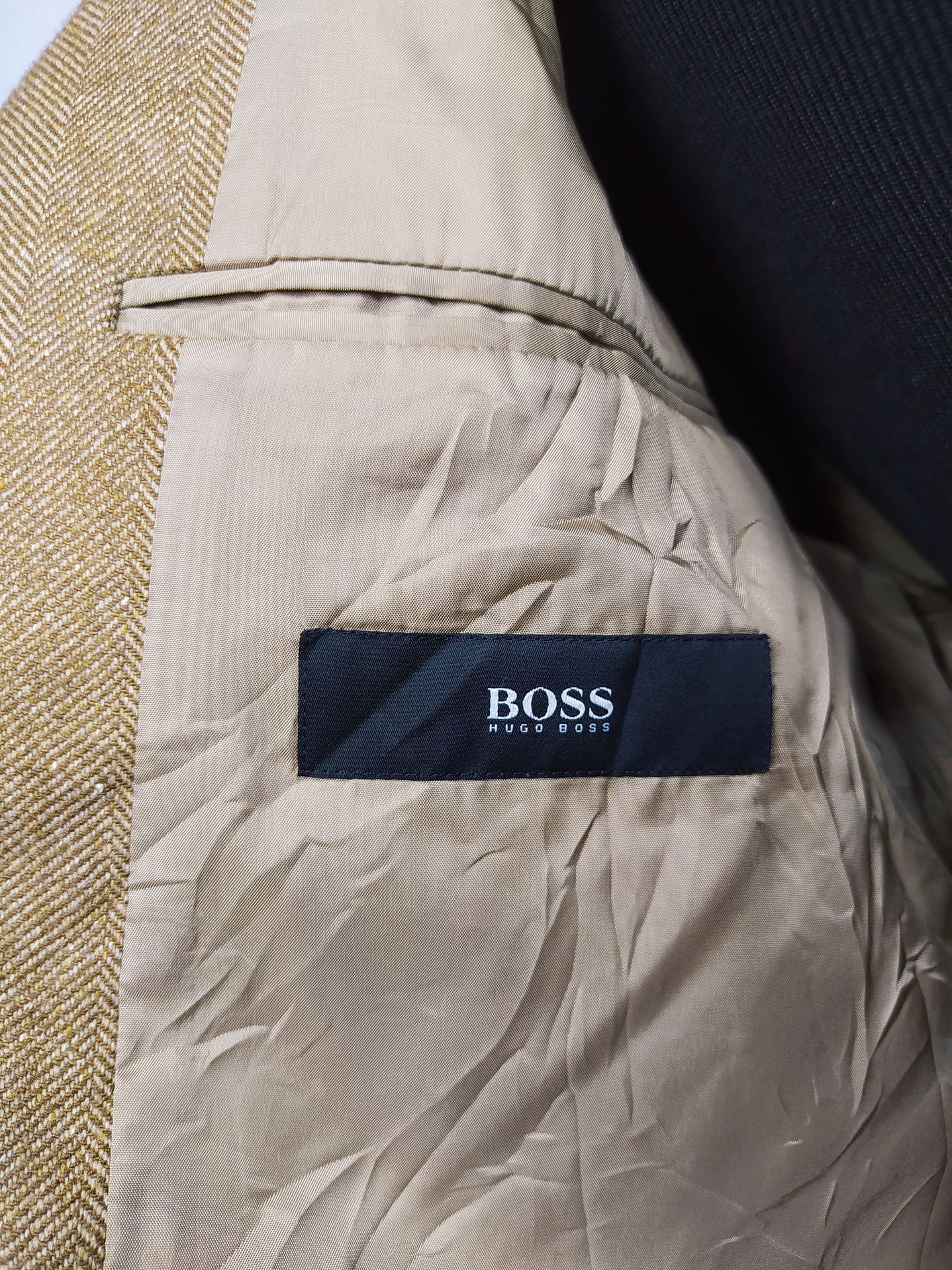 Blazer Hugo Boss – Camel espiga mezcla fina – Talla LXL 6