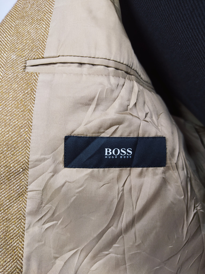 Blazer Hugo Boss – Camel espiga mezcla fina – Talla LXL 6