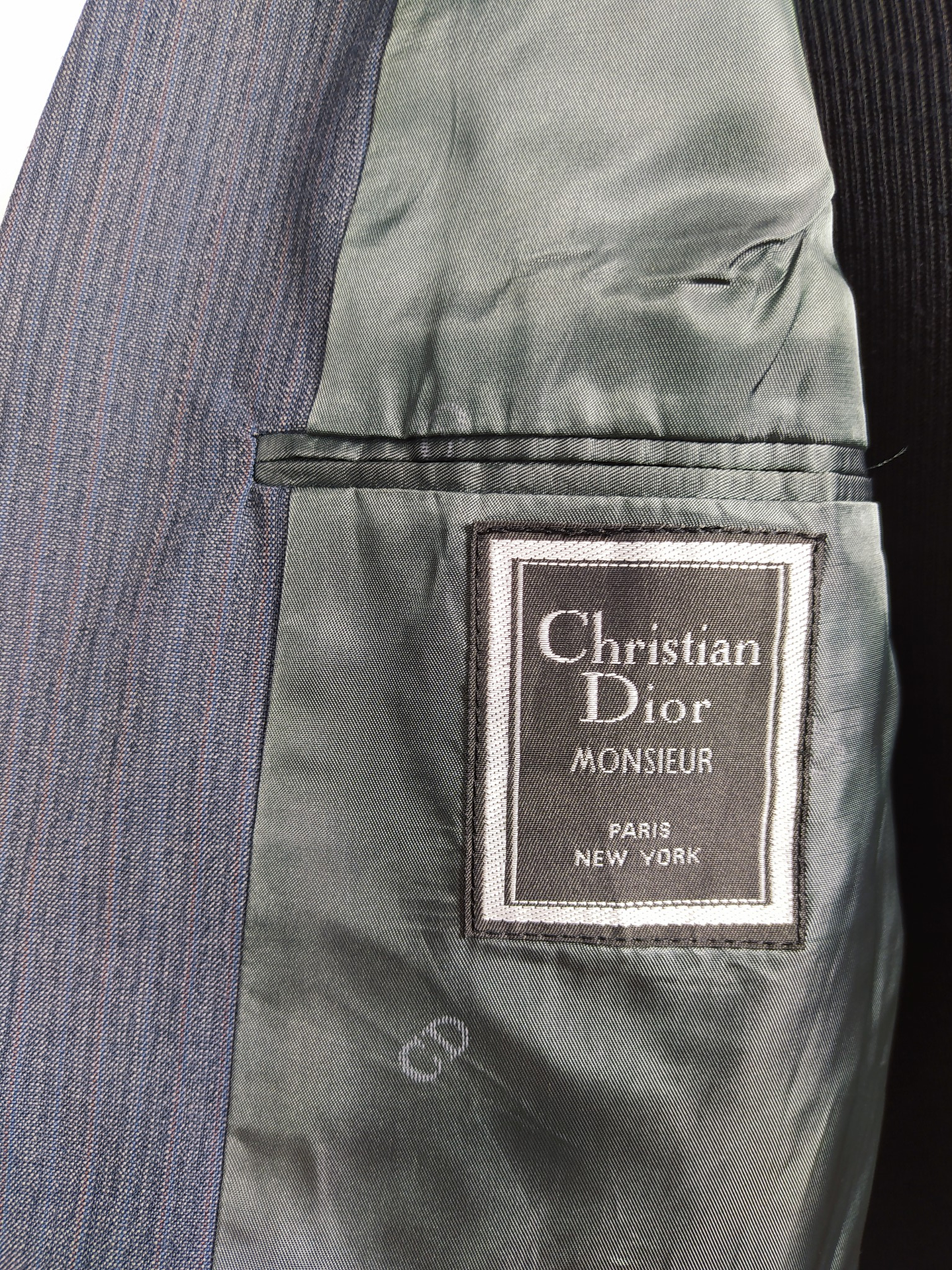 Christian Dior Monsieur – Blazer azul acero vintage premium | Paris–New York | Talla M 10