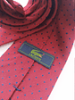 Corbata Lacoste roja lisa – Seda (Clásica moderna) - Miniatura 2