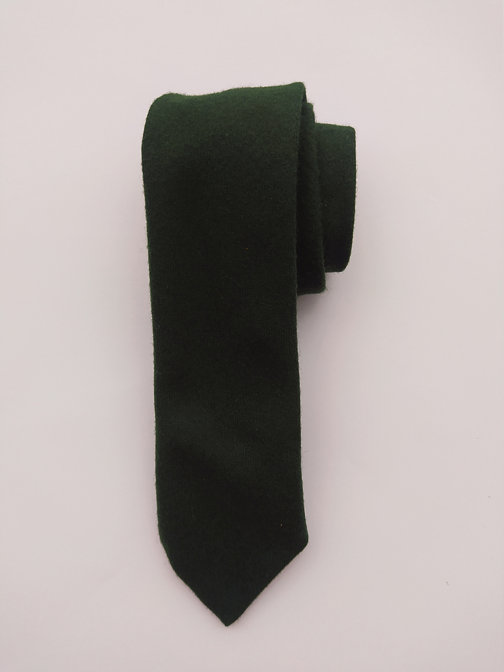 Corbata Creation Jacques lana verde – Francia (Slim) 1